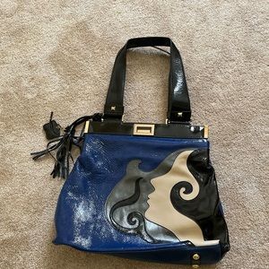 Sharif patent leather shoulder bag